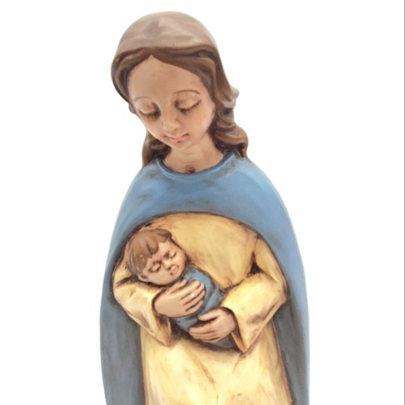 Vintage Mary Jesus Joseph Holland Mold Hand Painted Ceramic Statues Nativity - Picture 3 of 10